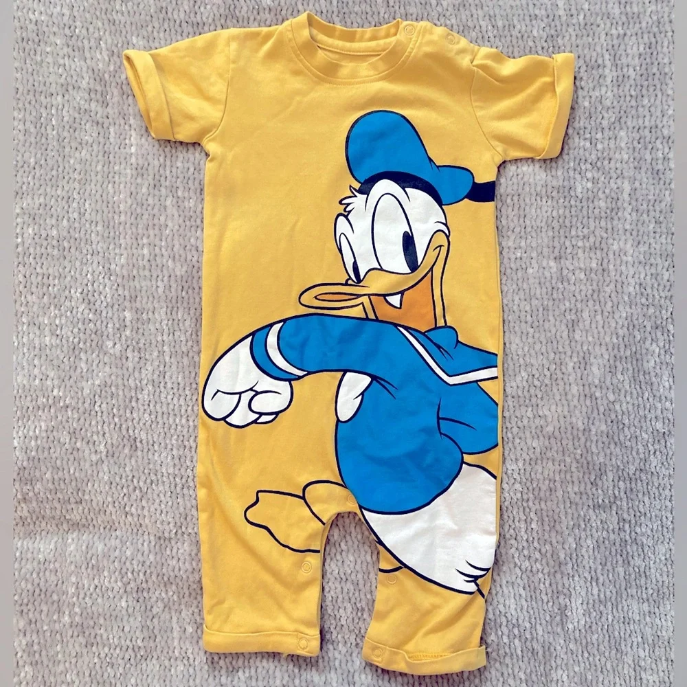 Disney Donald Duck Graphic One‎ Piece Romper 6–9 Months Cotton